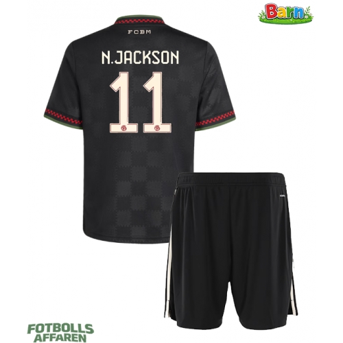 Bayern Munich Nicolas Jackson #11 Tredjeställ Barn 2025-26 Kortärmad (+ Korta byxor)